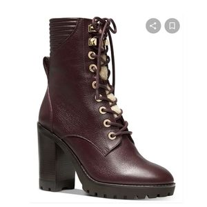 MICHAEL MK- Lace-up  Leather Boots